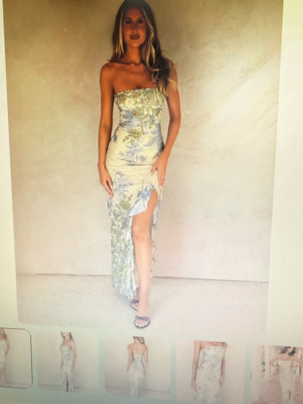 Strapless silky dress - Picture 3 of 5